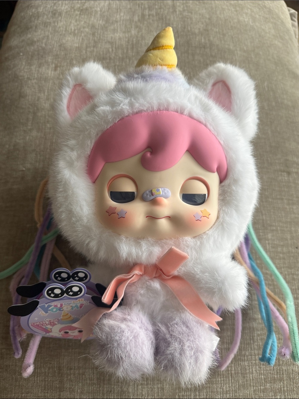 NWT Plush Unicorn Character Backpack - Pink & White Kids Toy
